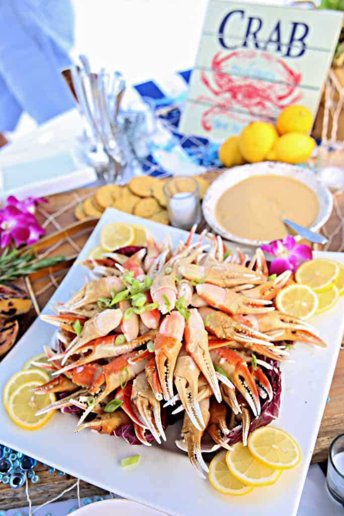 Cocktail Snow Crab Claws with Horseradish Honey Mustard Dipping Sauce by Lauren Van Liew